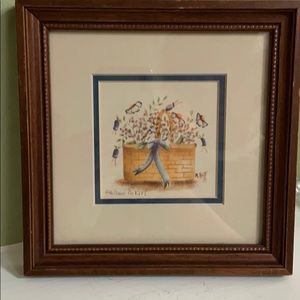 Mary Roff Theorem Painting print Basket Signed/#'d